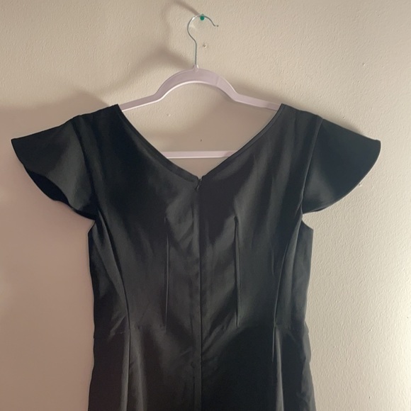 Lark & Ro Flutter Sleeve V Neck Sheath Dress - Picture 8 of 11